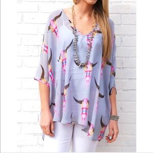 Show Me Your Mumu - light bright bull shook tunic